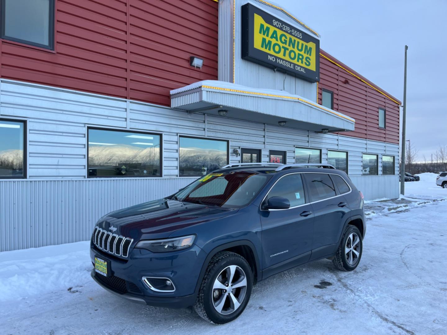 2020 Blue /Black Jeep Cherokee (1C4PJMDX2LD) , located at 1960 Industrial Drive, Wasilla, 99654, (907) 274-2277, 61.573475, -149.400146 - Photo#0